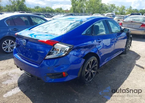 2019 Honda Civic Sport z USA, uszkodzony, nr VIN 2HGFC2F88KH558253